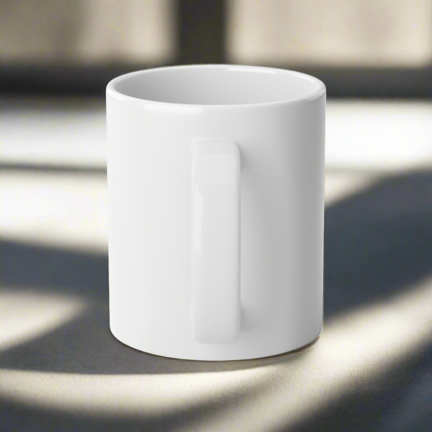 Perfect for that extra boost of coffee or large amounts of hot cocoa on a rainy day, this ceramic mug comes in the perfect size: 20oz (0.6l). Thanks to the ORCA coating, your original designs will be printed in picture-perfect quality on the white ceramic base with a glossy finish. The mug features a C-shaped, easy-grip handle. love design on front in red white and blue