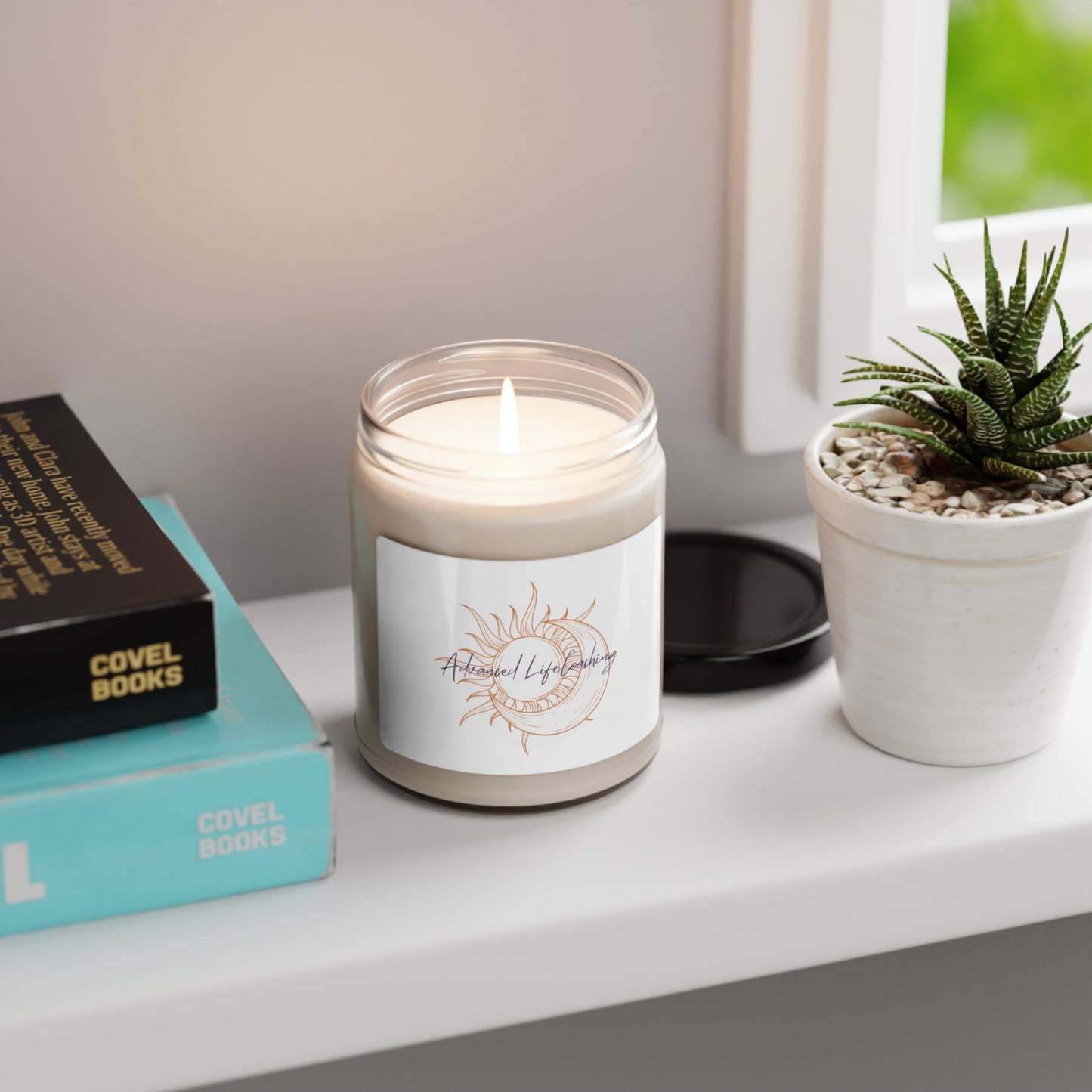 Packed with immersive aromas, these scented candles come in 9oz glass jars and are one size (2.8″ × 3.5") (7.1cm × 8.8cm). Made with 100% natural soy wax blend, each candle features a 100% cotton wick. Sun and moon design