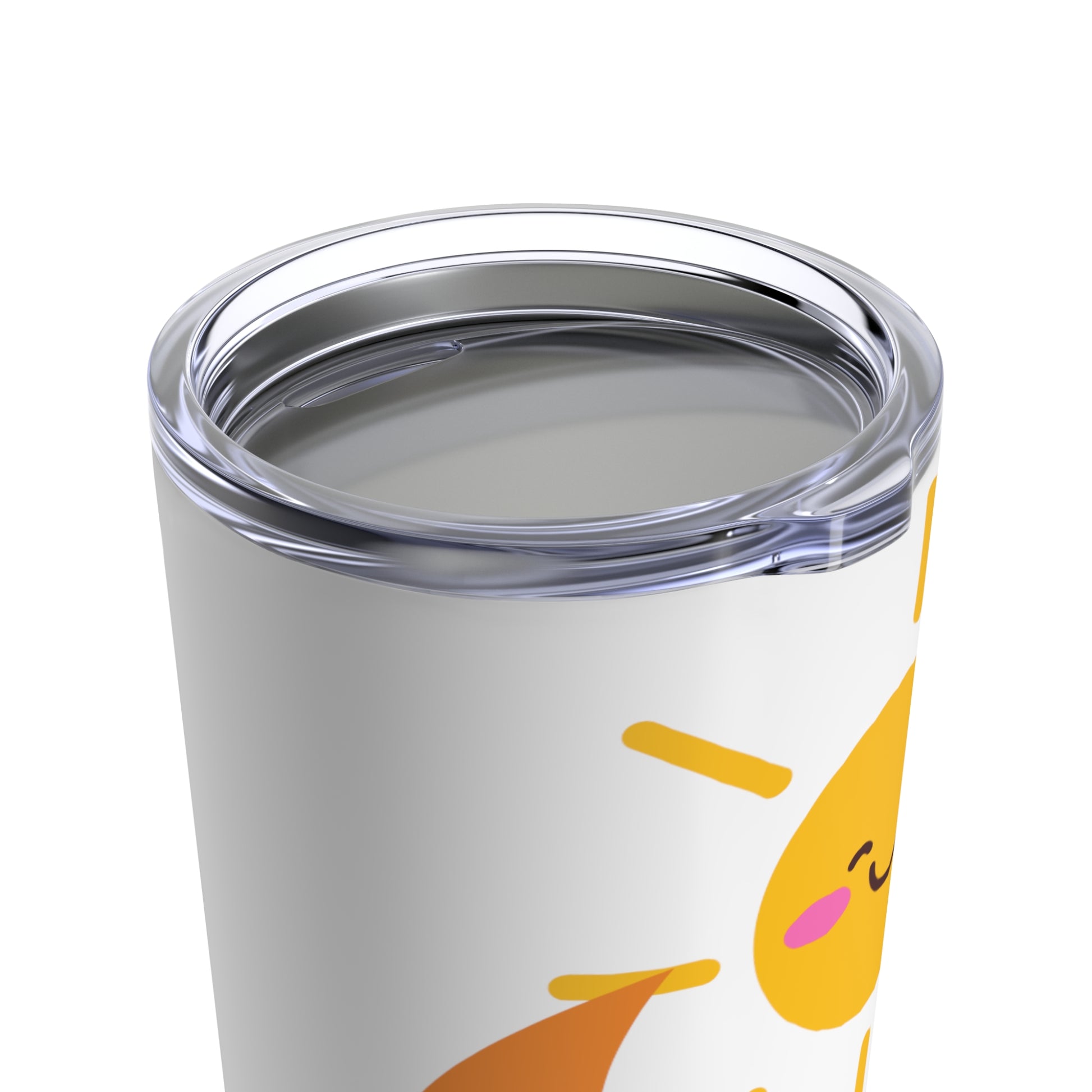 This tumbler is an excellent choice for daily use to keep 20oz of your favorite beverages hot or cold thanks to the double-wall insulation. Meanwhile, the stainless steel construction provides excellent durability and it's dishwasher safe for added convenience. Happy yellow sun and a moon design with words restore the real you.
